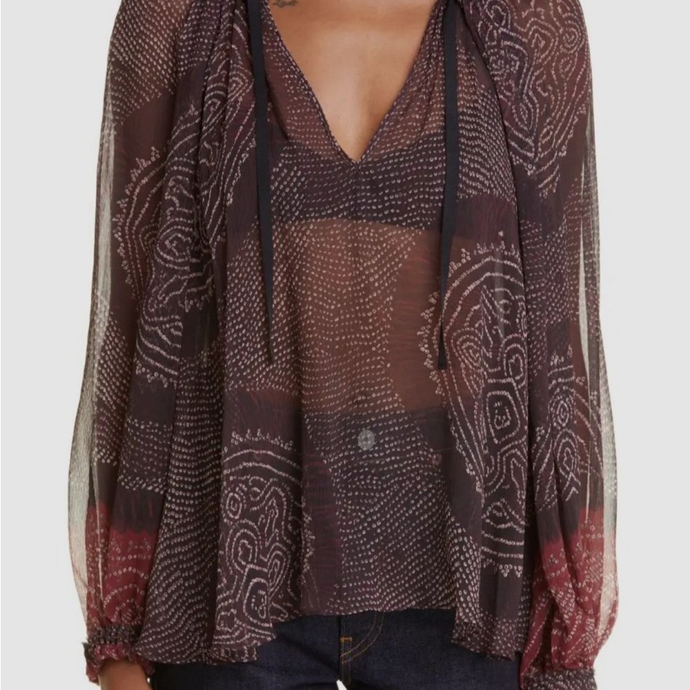 Ulla Johnson Pauline Silk Printed Blouse